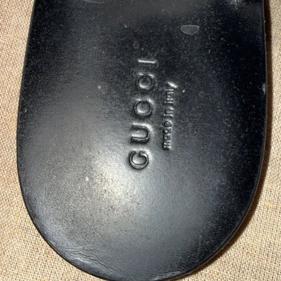 Gucci Marmont Leather Thong Sandal with Double G (GG) — Black Size 40 - Picture 7 of 14